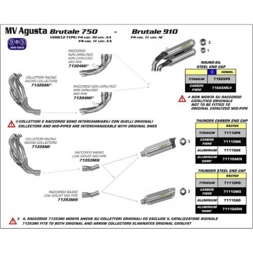ARROW MVA BRTLE 750-910-920-990R-1090RR