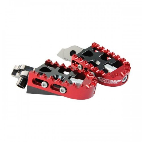 Footpegs Adjustable SUZUKI Red