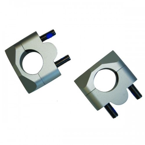 Handlebar Clamp Kit 22 to 28mm CNC Slvr