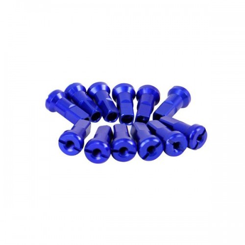 SPOKE Nipple Alloy Front Blue 9G