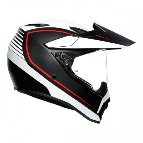 AGV AX9 Pacific Road Matt Black/White/Red