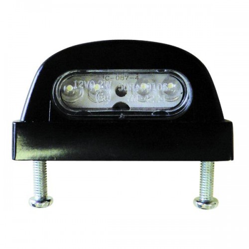 Number Plate Light 4 LED 12V Alloy Black