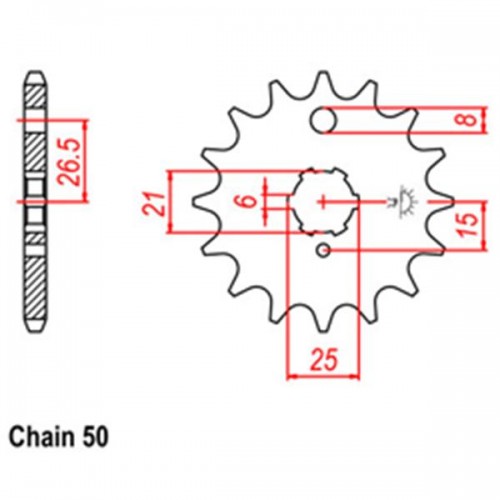 Front Sprocket KAWASAKI 530