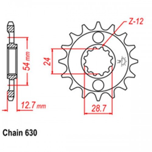 Front Sprocket KAWASAKI 630