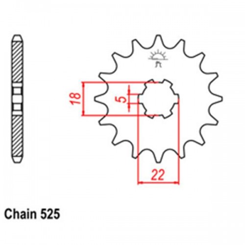 Front Sprocket SUZUKI 525 31-187-15