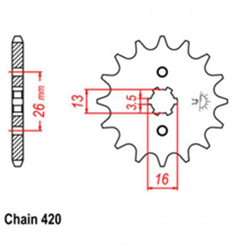 Front Sprocket YAMAHA SUZUKI 420 31-257-14