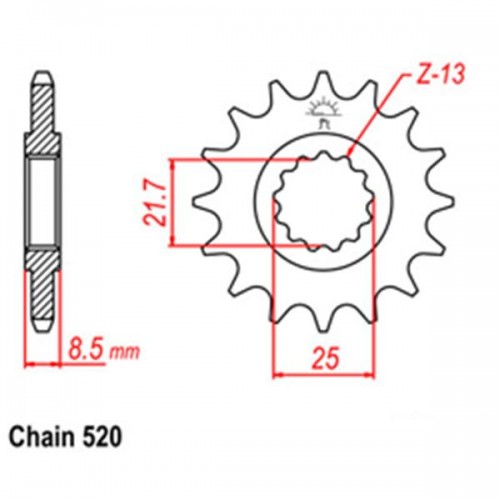 Front Sprocket YAMAHA 520 31-3LD-15