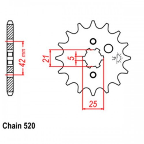 Front Sprocket YAMAHA Kawasak SUZUKI 520 31-3Y1-13