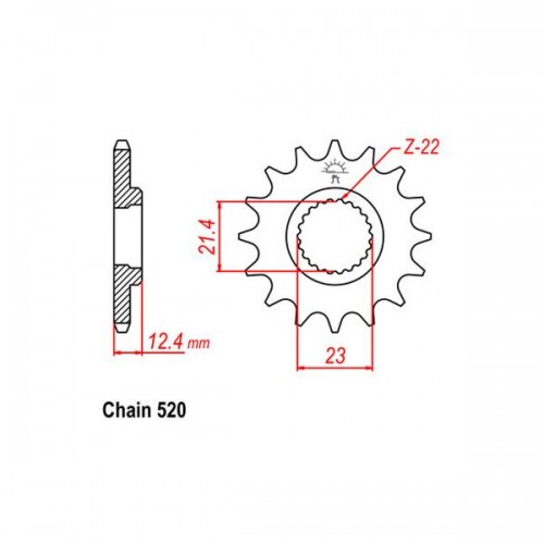 Front Sprocket YAMAHA 520 31-4D3-14
