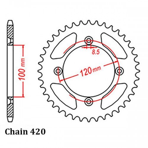 Rear Sprocket SUZUKI 420