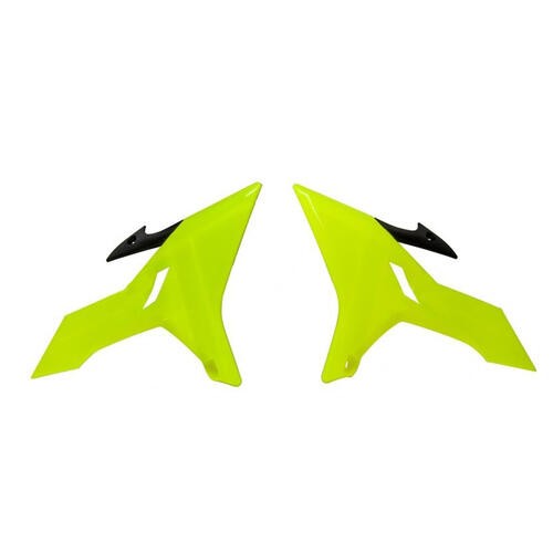 Rtech Yamaha YZ 125-250 2015-2020 (Revolution) Neon Yellow/Black Radiator Shrouds