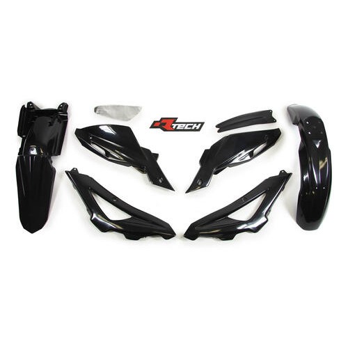 Rtech Husqvarna Black Plastic Kit TC 450 2008-2010 (without Front Plate)