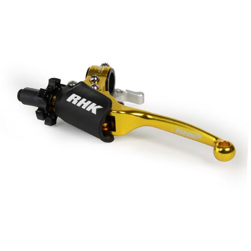 RHK Honda Gold Quantum Flex Clutch Lever CR/CRF Universal Clutch Lever (With Hot Start) RHK-FL31-K_1