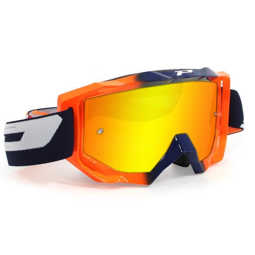 Progrip Venom 3200 Blue / Orange Goggles with Yellow Multilayered Lens