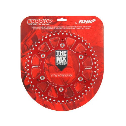 RHK Honda CR-CRF-CRF X 125-500 1990-On (48T) Red Warrior Alloy Sprocket