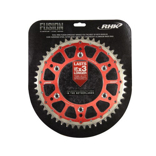 RHK Honda CR-CRF-CRF X 125-500 1990-On (48T) Red Fusion Aluminium/Steel Sprocket