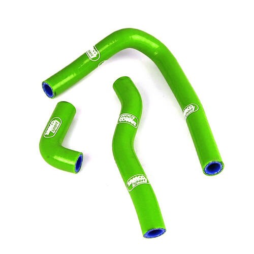 AS3 Performance Silicone Radiator Hoses – Kawasaki KX 65 2000-2022, Green, UK Made, EAN 0712155469259