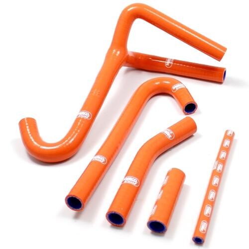 Samco Sport KTM Orange Off Road Radiator Hose Kit - 500 MX 'Y' Piece Race Design 1988-1996